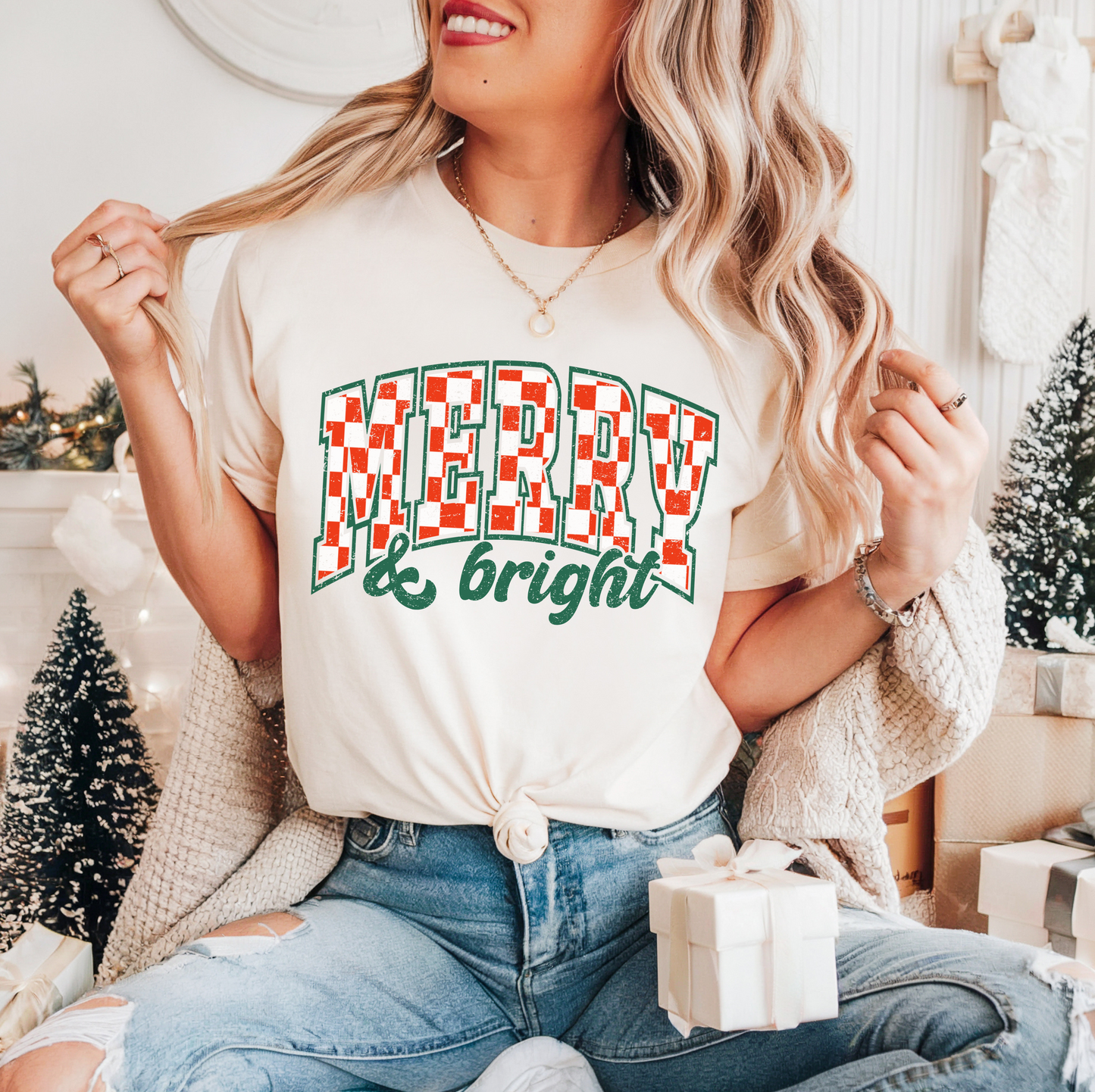 Checkerd Merry & Bright