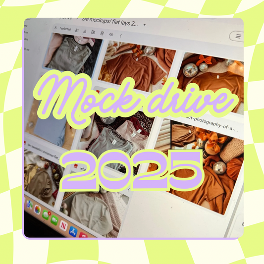 2025 flat lay & mock drive