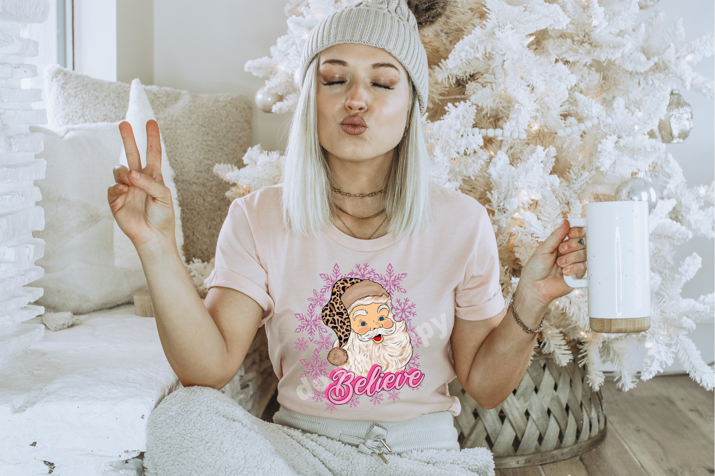 Believe Pink Santa - Glitter SP