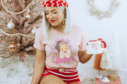 Believe Pink Santa - Glitter SP