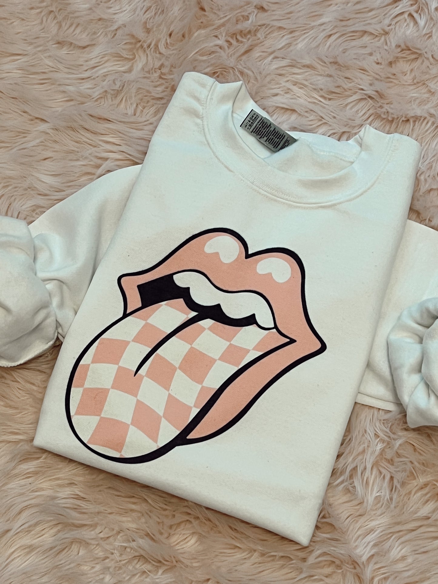Pink Checkered Lips