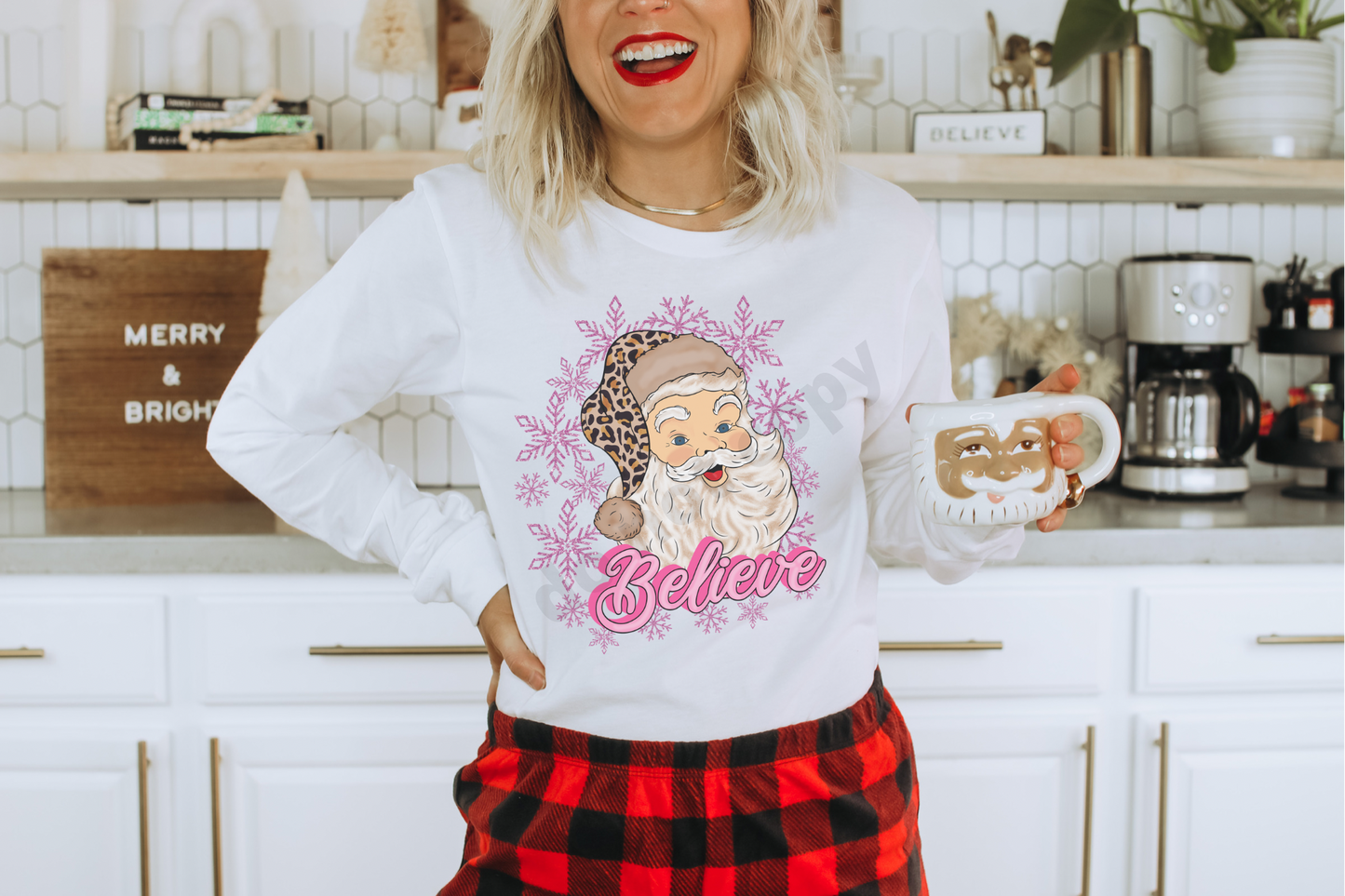 Believe Pink Santa - Glitter SP